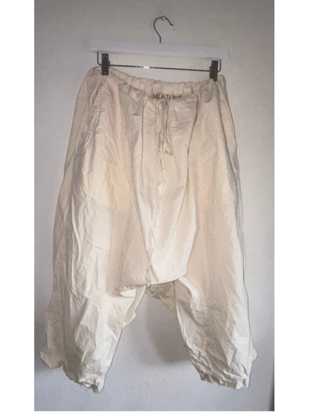 RARE Magnolia Pearl Moon Bloomer Romantic Balloon Pants Vintage Charm Cream sz L - Picture 2 of 9